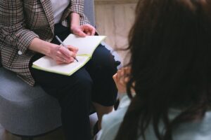 A meeting with a therapist at rehab