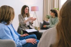 Group therapy session at drug and alcohol rehab Bradford
