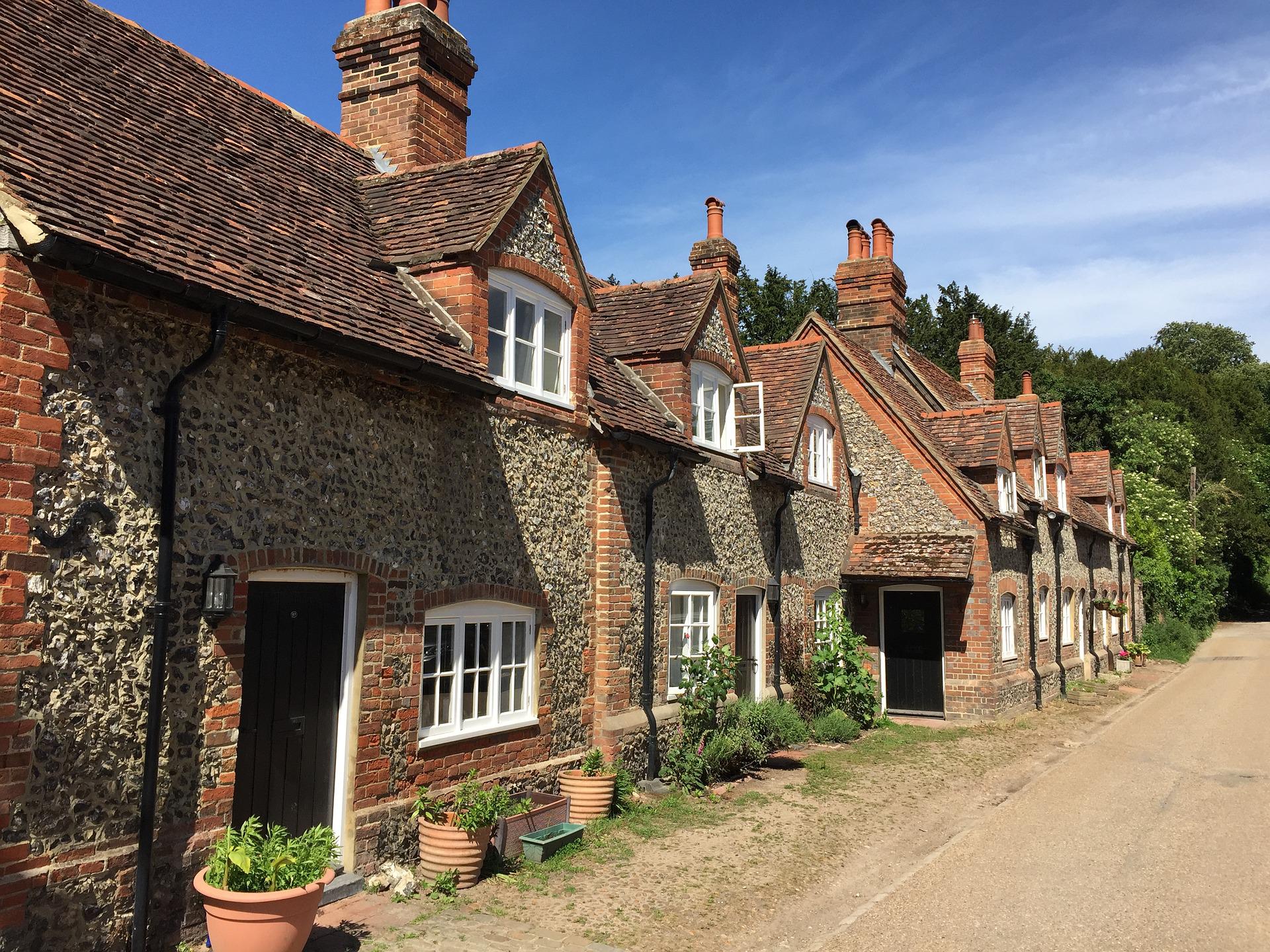 Period houses on a street