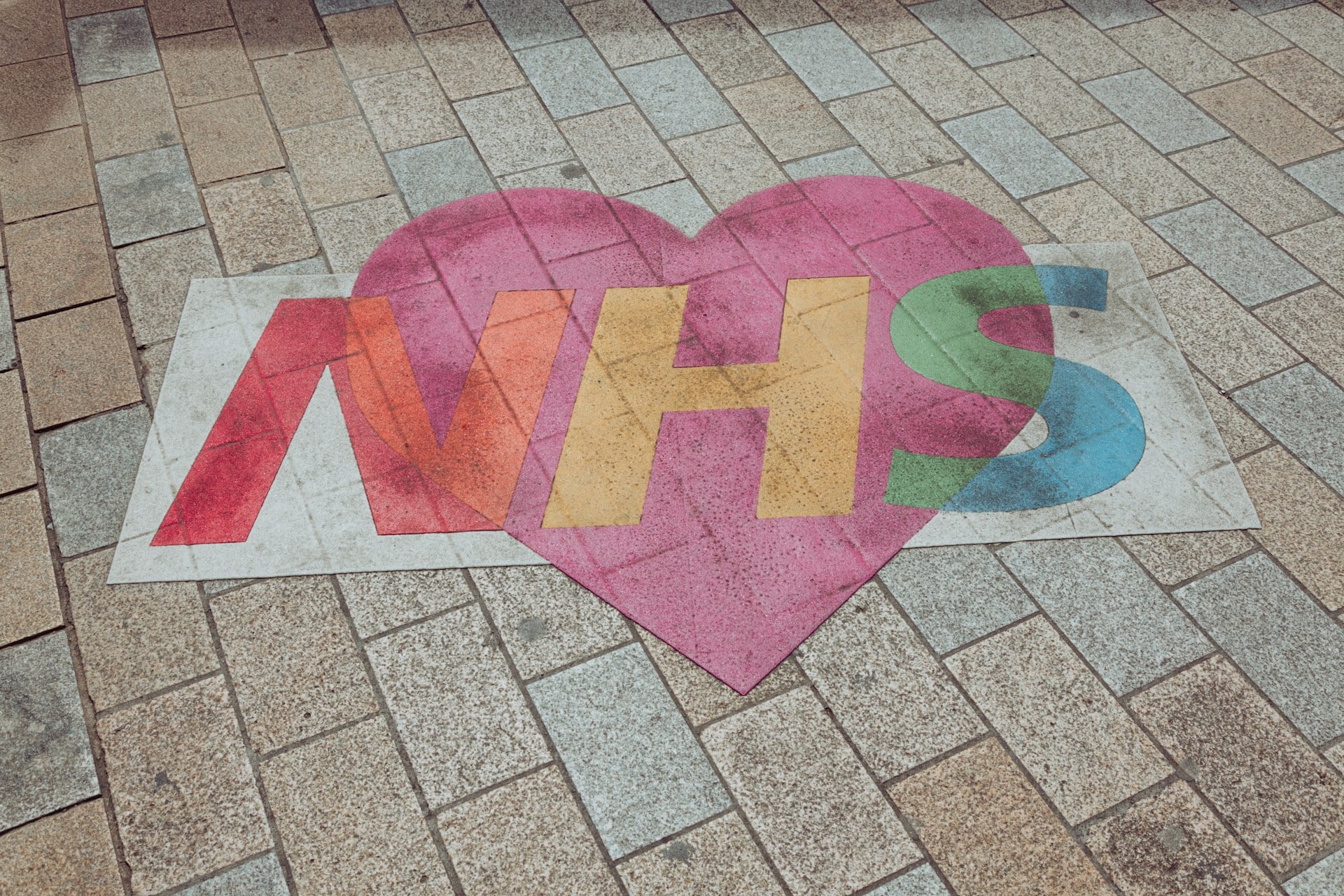 Floor art of the NHS