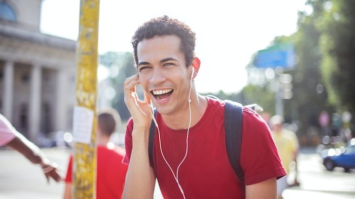 Person looking overjoyed