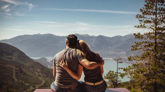 Two people hugging after drug and addiction rehab in Brighton