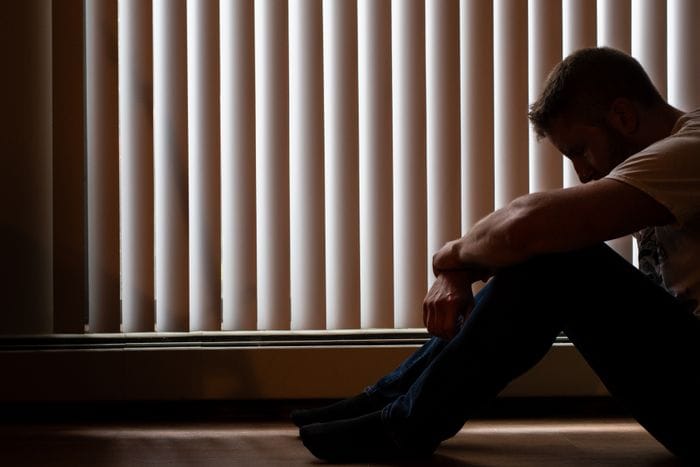 Someone who is depressed from a ketamine comedown